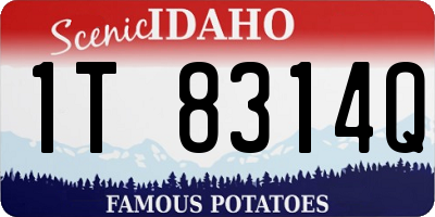 ID license plate 1T8314Q