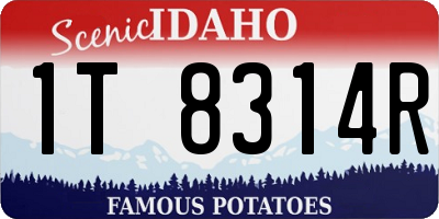 ID license plate 1T8314R