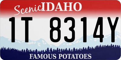 ID license plate 1T8314Y