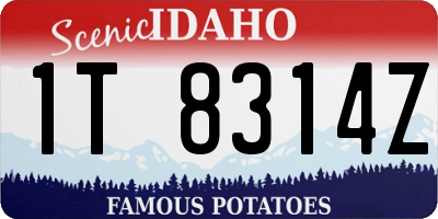 ID license plate 1T8314Z