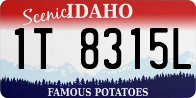 ID license plate 1T8315L
