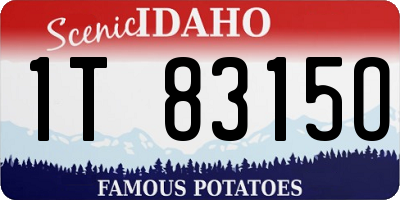 ID license plate 1T8315O