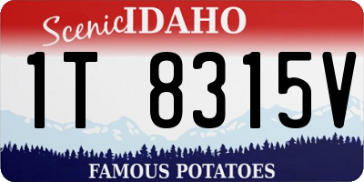 ID license plate 1T8315V