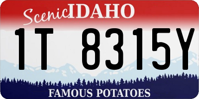 ID license plate 1T8315Y