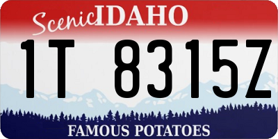 ID license plate 1T8315Z