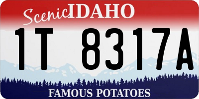 ID license plate 1T8317A