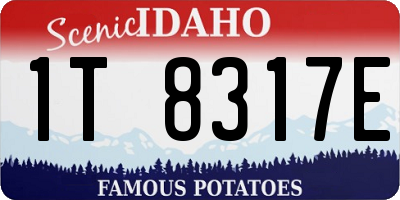 ID license plate 1T8317E