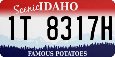 ID license plate 1T8317H