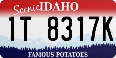 ID license plate 1T8317K