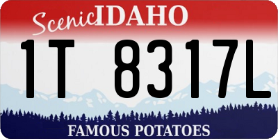 ID license plate 1T8317L