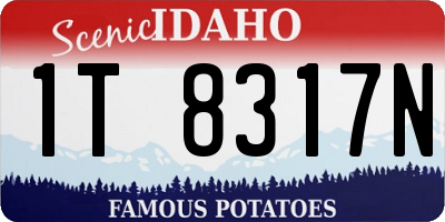 ID license plate 1T8317N