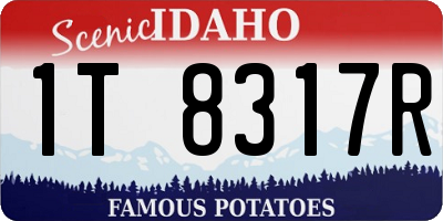 ID license plate 1T8317R