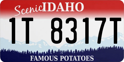 ID license plate 1T8317T