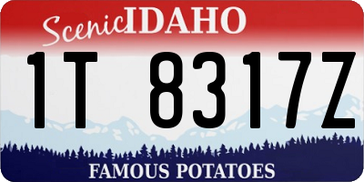 ID license plate 1T8317Z