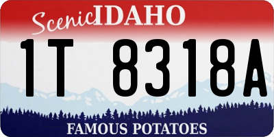 ID license plate 1T8318A