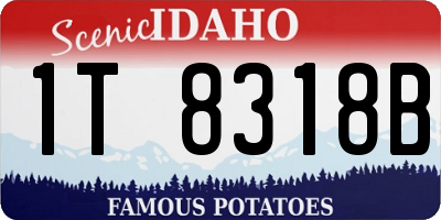 ID license plate 1T8318B