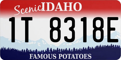 ID license plate 1T8318E