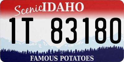 ID license plate 1T8318O
