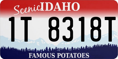 ID license plate 1T8318T