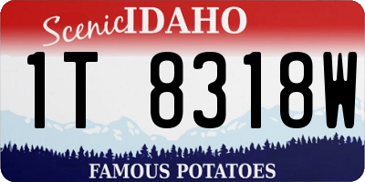 ID license plate 1T8318W