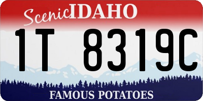 ID license plate 1T8319C