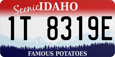 ID license plate 1T8319E