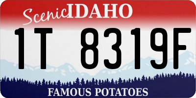 ID license plate 1T8319F