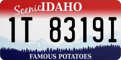 ID license plate 1T8319I