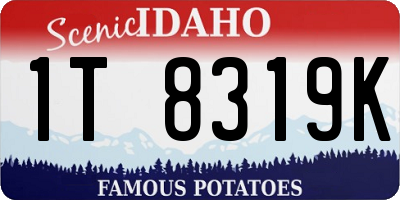 ID license plate 1T8319K