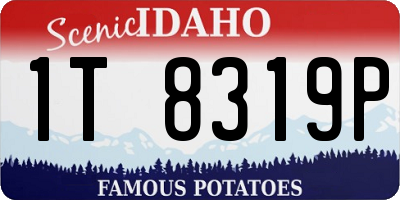 ID license plate 1T8319P