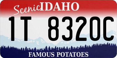 ID license plate 1T8320C