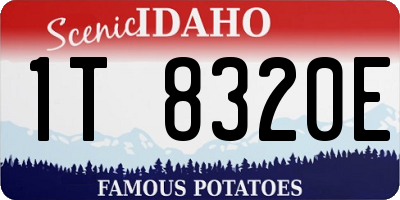 ID license plate 1T8320E