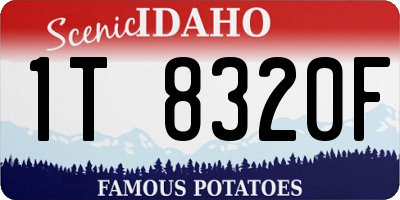 ID license plate 1T8320F