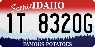 ID license plate 1T8320G
