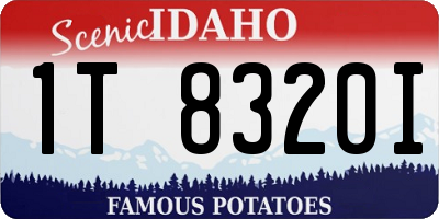 ID license plate 1T8320I