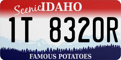 ID license plate 1T8320R