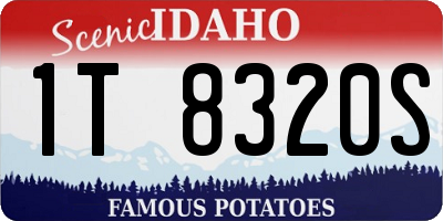 ID license plate 1T8320S
