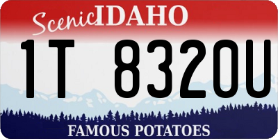ID license plate 1T8320U