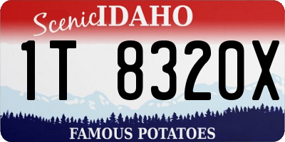 ID license plate 1T8320X