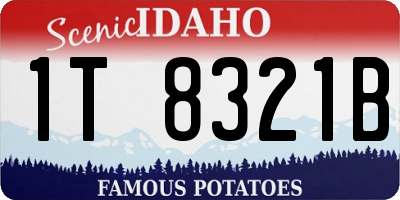 ID license plate 1T8321B