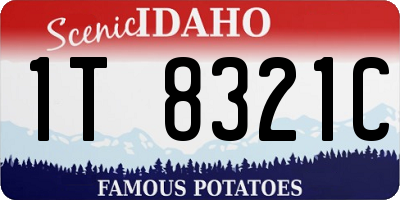 ID license plate 1T8321C