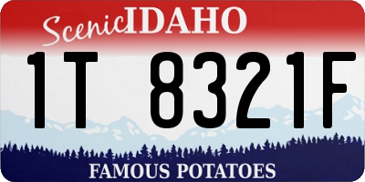 ID license plate 1T8321F