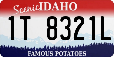 ID license plate 1T8321L
