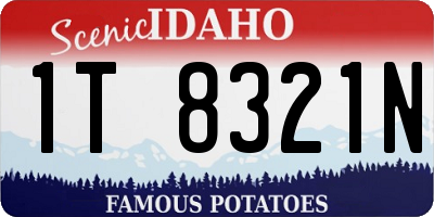 ID license plate 1T8321N