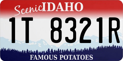 ID license plate 1T8321R