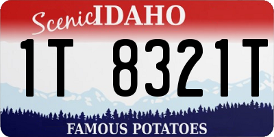ID license plate 1T8321T