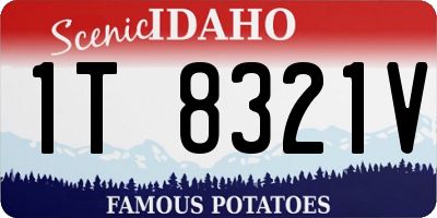 ID license plate 1T8321V