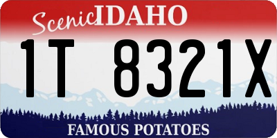 ID license plate 1T8321X