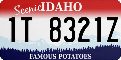 ID license plate 1T8321Z