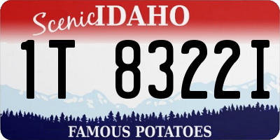 ID license plate 1T8322I